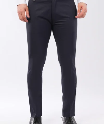 Men Peacock Lycra Formal Pant – Black | Exclusive Fit